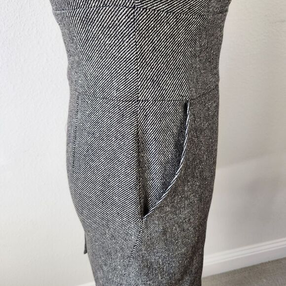Banana Republic Womens Stretch size 2‎ Black Gray Wool Dress with Pockets - Picture 5 of 11